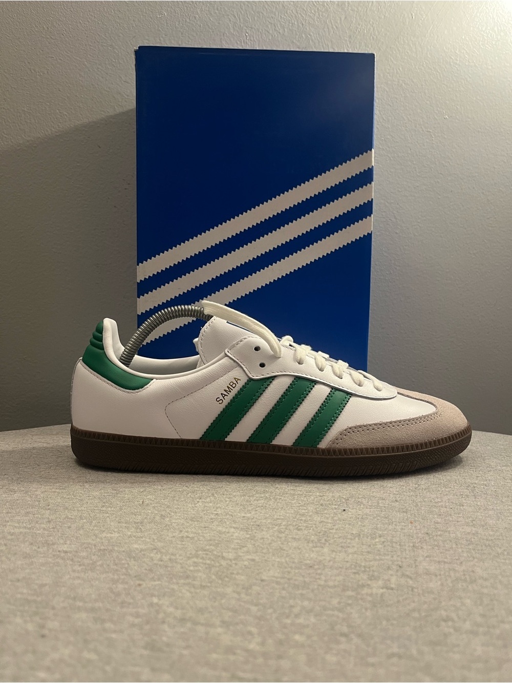 Adidas Samba OG Cloud White Green Gum Indoor Soccer Men's Size 10 IG1024 - Picture 1 of 12